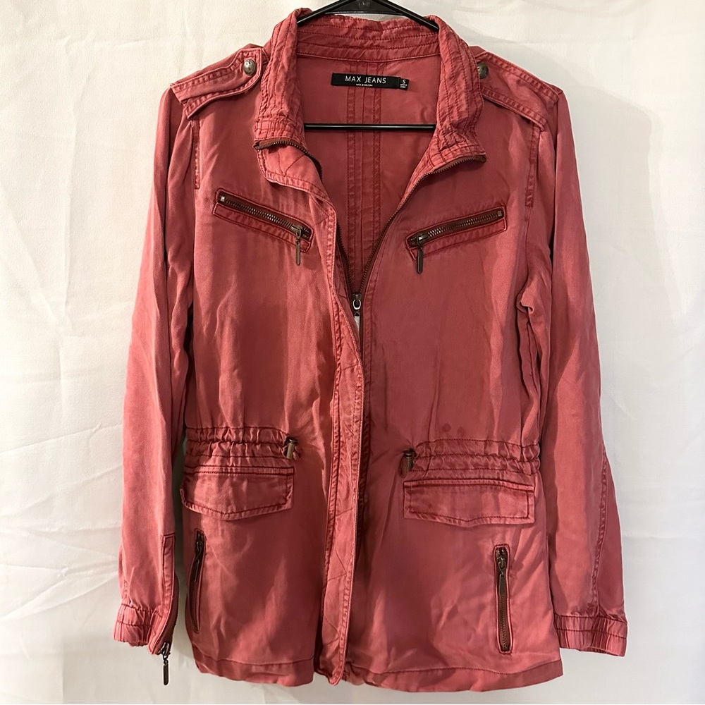 Max Jeans Pink Army Style Jacket Size small